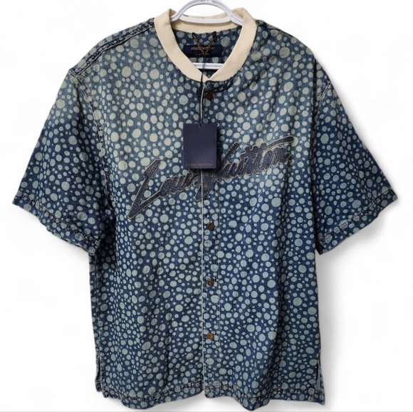 New! Louis Vuitton x Yayoi Kusama Infinity Dots Denim Shirt - Picture 4 of 12